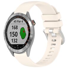 Per cinturino in silicone con fibbia in argento lucido liquido Garmin Approach S40 (Starlight)