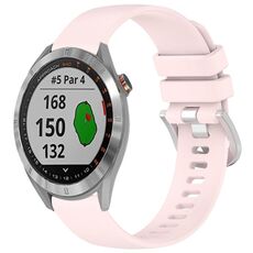 Per cinturino in silicone con fibbia argento lucido Garmin Approach S40 Liquid (rosa)