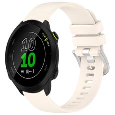 Per cinturino in silicone con fibbia argento lucido liquido Garmin Forerunner 158/55 (Starlight)