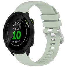 Per cinturino in silicone con fibbia in argento lucido liquido Garmin Forerunner 158/55 (verde)