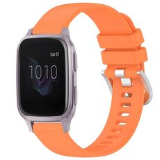 Per cinturino in silicone con fibbia in argento lucido Garmin Venu / Venu SQ Liquid (arancione)