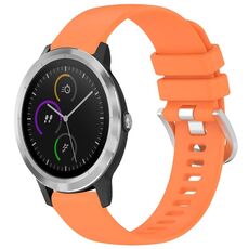 Per Garmin Vivomove3 / Garminmove3 cinturino in silicone con fibbia argento lucido liquido (arancione)