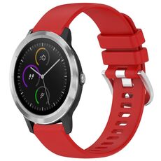 Per Garmin Vivomove3 / Garminmove3 cinturino in silicone con fibbia argento lucido liquido (rosso)
