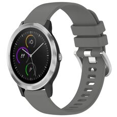 Per Garmin Vivomove3 / Garminmove3 cinturino in silicone con fibbia argento lucido liquido (grigio)