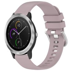 Per Garmin Vivomove3 / Garminmove3 cinturino in silicone con fibbia argento lucido liquido (viola)