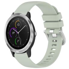 Per Garmin Vivomove3 / Garminmove3 cinturino in silicone con fibbia argento lucido liquido (verde)