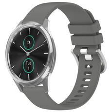 Per cinturino in silicone Garmin VivoMove Luxe / Garminmove Luxe Liquid lucido argento con fibbia (grigio)