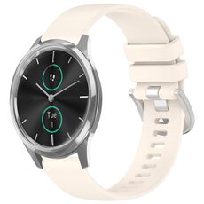 Per cinturino in silicone Garmin VivoMove Luxe / Garminmove Luxe Liquid lucido argento con fibbia (Starlight)