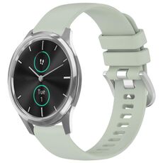 Per cinturino in silicone con fibbia argento lucido Garmin VivoMove Luxe / Garminmove Luxe Liquid (verde)