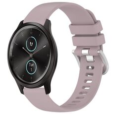 Per cinturino in silicone Garmin VivoMove Style/Vivomove Liquid lucido con fibbia in argento (viola)