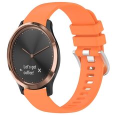 Per cinturino in silicone con fibbia in argento lucido liquido Garmin Vivomove HR Sport (arancione)