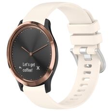 Per cinturino in silicone con fibbia argento lucido Garmin Vivomove HR Sport (Starlight)