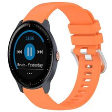 Per cinturino in silicone con fibbia argento lucido Garmin Vivoactive 3/3 Music (arancione)