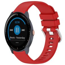 Per cinturino in silicone con fibbia argento lucido liquido Garmin Vivoactive 3/3 Music (rosso)
