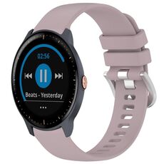 Per cinturino in silicone con fibbia argento lucido liquido Garmin Vivoactive 3/3 Music (viola)