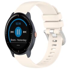 Per cinturino in silicone con fibbia argento lucido liquido Garmin Vivoactive 3/3 (Starlight)