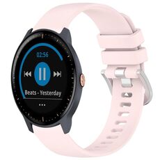 Per cinturino in silicone con fibbia in argento lucido liquido Garmin Vivoactive 3/3 Music (rosa)