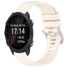Per Garmin Forerunner 245/245 Music Liquid lucido cinturino in silicone con fibbia in argento (Starlight)