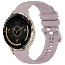 Per cinturino in silicone con fibbia argento lucido Garmin Venu 3S (viola)