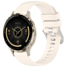 Per cinturino in silicone con fibbia argento lucido liquido Garmin Venu 3S (Starlight)