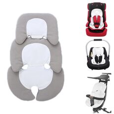 Cuscino protettivo per sedile di sicurezza per passeggino, colore: grigio bianco