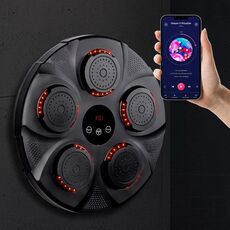 Bluetooth Music Boxing Machine Boxe Fitness Trainer Appeso a parete Sanda Sandbag (Rosso chiaro nero)