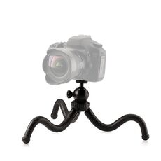 W1 Mini Octopus Supporto treppiede flessibile con testa a sfera per fotocamere reflex, GoPro, telefoni (nero)