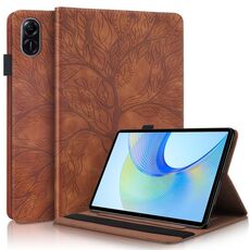 Custodia per tablet in pelle goffrata serie Tree Life per Honor Pad X9 / X8 Pro (marrone)
