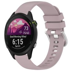 Per cinturino in silicone con fibbia in argento lucido liquido Garmin Forerunner 255S Music / 255S (viola)
