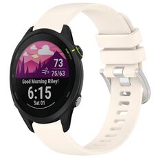 Per cinturino in silicone con fibbia in argento lucido liquido Garmin Forerunner 255S Music / 255S (Starlight)