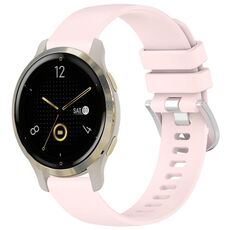 Per cinturino in silicone con fibbia argento lucido Garmin Venu 2S (rosa)