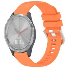 Per cinturino in silicone con fibbia argento lucido Garmin Vivomove 3S (arancione)