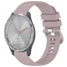 Per cinturino in silicone con fibbia in argento lucido liquido Garmin Vivomove 3S (viola)