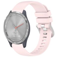 Per cinturino in silicone con fibbia in argento lucido liquido Garmin Vivomove 3S (rosa)