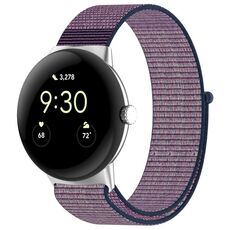 Per cinturino in nylon intrecciato per Google Pixel Watch 2 (blu puro)