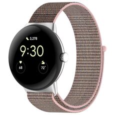 Per cinturino in nylon intrecciato per Google Pixel Watch 2 (rosa)
