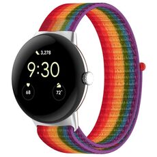 Per cinturino in nylon intrecciato per Google Pixel Watch 2 (colorato)