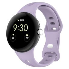 Per Google Pixel Watch 2 cinturino in silicone con fibbia a farfalla a vita piccola (viola)