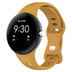 Per Google Pixel Watch 2 cinturino in silicone con fibbia a farfalla a vita piccola (giallo)