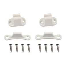 A8624 Kit di fissaggio per porta a forma di T per portellone camper bianco da 2 paia con viti
