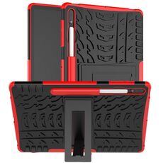 Per Samsung Galaxy Tab S9+ Texture pneumatici TPU + custodia per tablet PC (rossa)