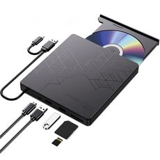 Scheda TF/SD leggibile BT668 Lettore CD multifunzione USB Lettore disco ottico esterno Masterizzatore DVD