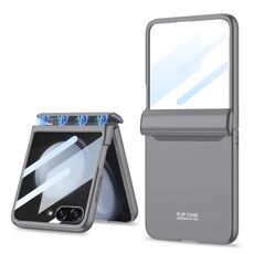 Per Samsung Galaxy Z Flip5 GKK Custodia pieghevole integrata a copertura totale (grigio)