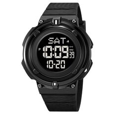 SKMEI 2010 Orologio da polso digitale luminoso impermeabile da uomo multifunzionale 50M (nero)