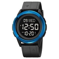 SKMEI 2047 Orologio da polso digitale sportivo impermeabile da uomo multifunzionale 50M (blu + nero)