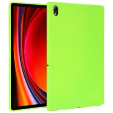 Per Samsung Galaxy Tab S9 Custodia per tablet in TPU delicata sulla pelle con spray all'olio (verde fluorescente)