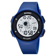 SKMEI 2068 Orologio da polso digitale sportivo nottilucente impermeabile da uomo multifunzionale 50M (blu)
