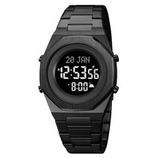 SKMEI 2069 Orologio da polso digitale multifunzionale impermeabile 30M per culto musulmano (nero)