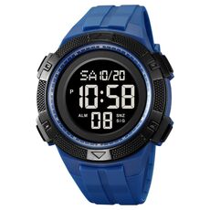 SKMEI 2078 Orologio da polso digitale moda sportiva impermeabile multifunzionale da uomo 50M (blu scuro)