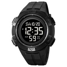 SKMEI 2078 Orologio da polso digitale moda sportiva impermeabile multifunzionale da uomo 50M (nero)